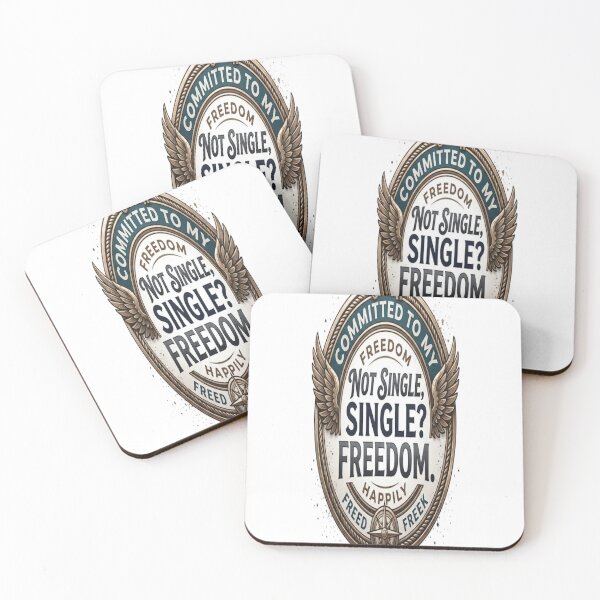 Item preview, Happily Committed to My Freedom Badge Design designed and sold by Csaba1983.