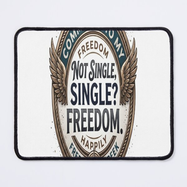 Item preview, Happily Committed to My Freedom Badge Design designed and sold by Csaba1983.