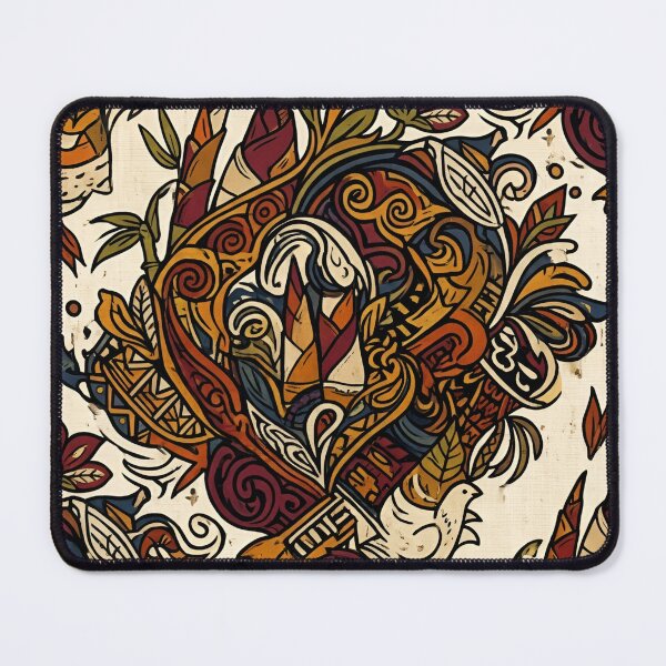 Item preview, Vintage Moroccan Bohemian Geometric Floral Retro Terracotta Art Pattern designed and sold by crackerflake.