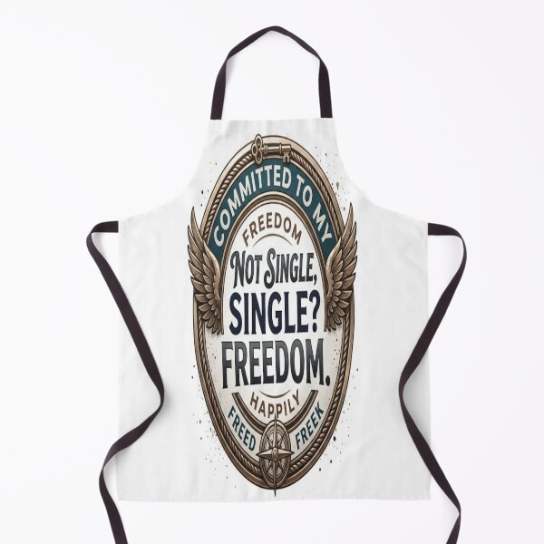 Item preview, Happily Committed to My Freedom Badge Design designed and sold by Csaba1983.