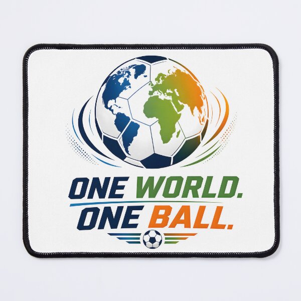 Item preview, One World One Ball | Global Soccer Football Fan Design designed and sold by TrueArtVibes.