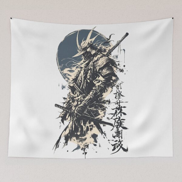 Item preview, Shadow Samurai Warrior Ink Art | Japanese Ronin Swordfighter Vintage Brush Design designed and sold by Dyan4.