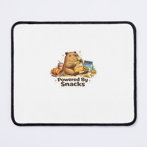 Item preview, Powered By Snacks Capybara Sticker | Cute Food Lover Meme designed and sold by Ricomin.