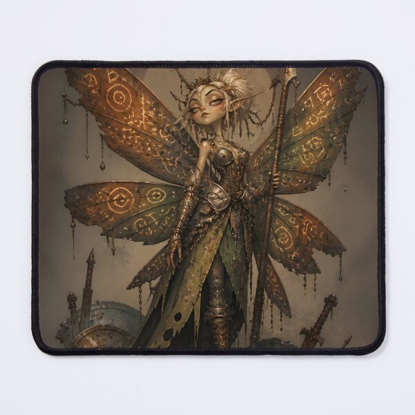 Item preview, Elven Warrior Fairy with Rune Wings designed and sold by sigmaartstudio.