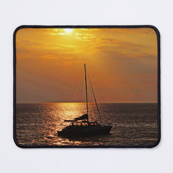 Item preview, Tropical Tahiti Sailboat In Tangerine And Yellow Sunset  designed and sold by DEC02.