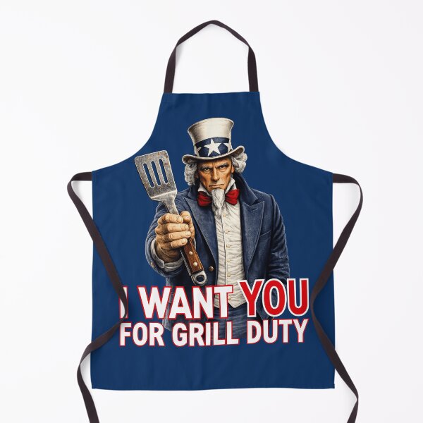Item preview, Uncle Sam Grill Master Patriotic BBQ Americana designed and sold by TheTrendsDesk.
