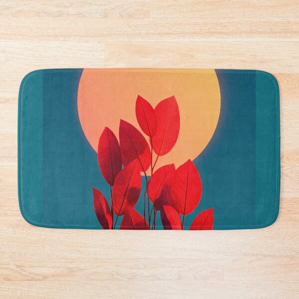 Item preview, Minimalist Red Leaves and Golden Sun designed and sold by colorful-white.