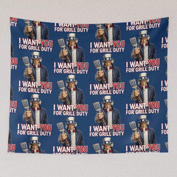 Item preview, Uncle Sam Grill Master Patriotic BBQ Americana designed and sold by TheTrendsDesk.