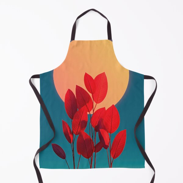 Item preview, Minimalist Red Leaves and Golden Sun designed and sold by colorful-white.