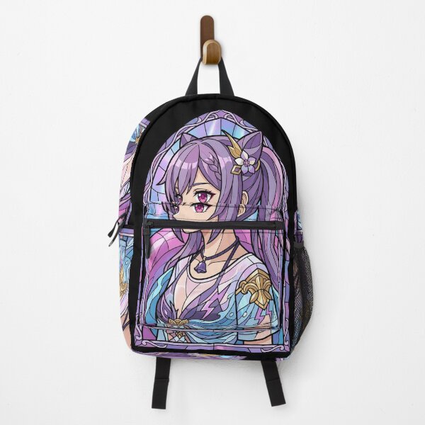 Artikelvorschau, Keqing Genshin Impact Elektro Buntglas Violette Kriegerin entworfen und verkauft von mildaclairmo.
