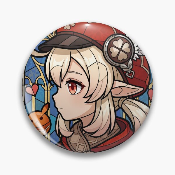 Item preview, Klee Genshin Impact Clover Stained Glass Adventure Spark designed and sold by mildaclairmo.