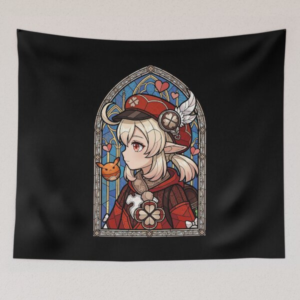 Item preview, Klee Genshin Impact Clover Stained Glass Adventure Spark designed and sold by mildaclairmo.