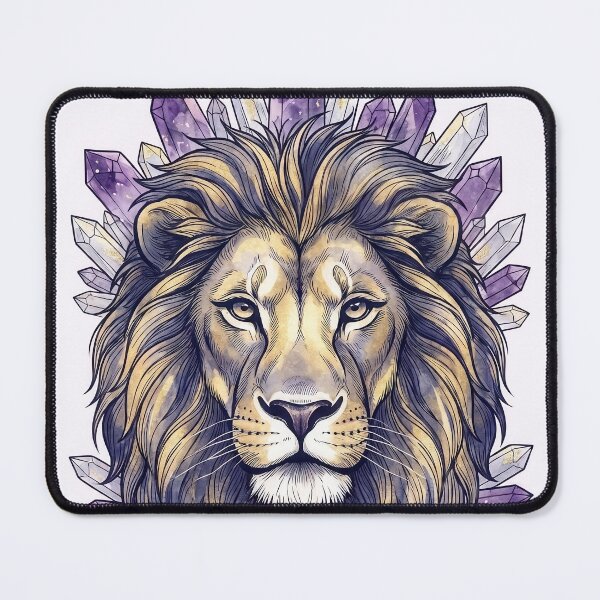 Item preview, Watercolor Leo Zodiac Lion Crystal Art designed and sold by The Artfiller.