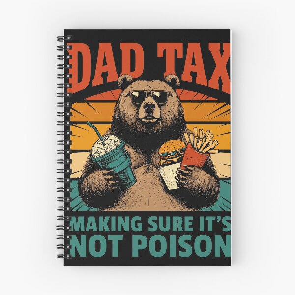 Item preview, Funny Dad Tax Bear Making Sure Its Not Poison Retro Sunset designed and sold by Vermanartist.