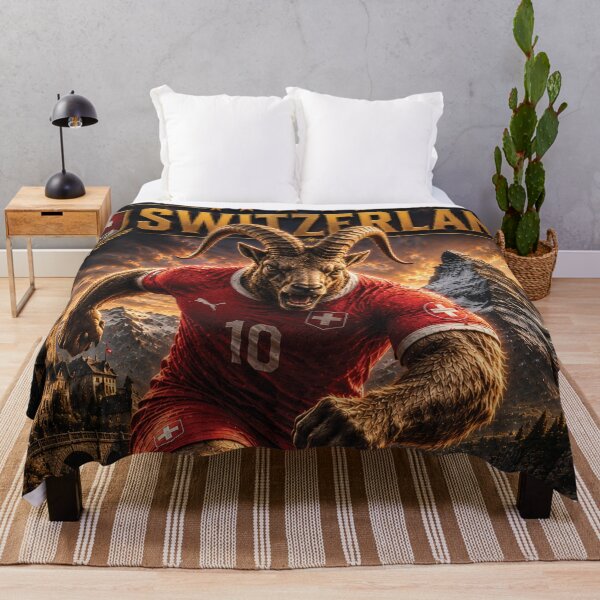 Item preview, Switzerland Alpine Ibex King | World Cup Warriors 2026 Fan Art designed and sold by batcoprod.