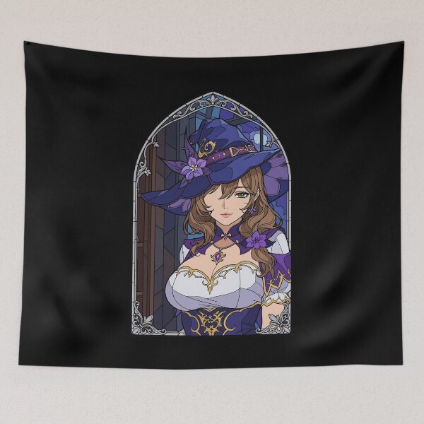Item preview, Lisa Genshin Impact Elegant Witch Stained Glass Look designed and sold by mildaclairmo.