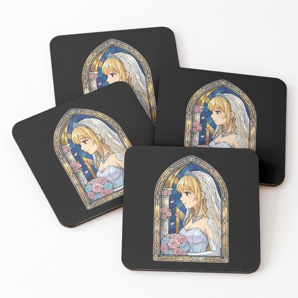Item preview, Mahiru Shiina Angel Next Door Bridal Stained Glass Anime Girl designed and sold by mildaclairmo.
