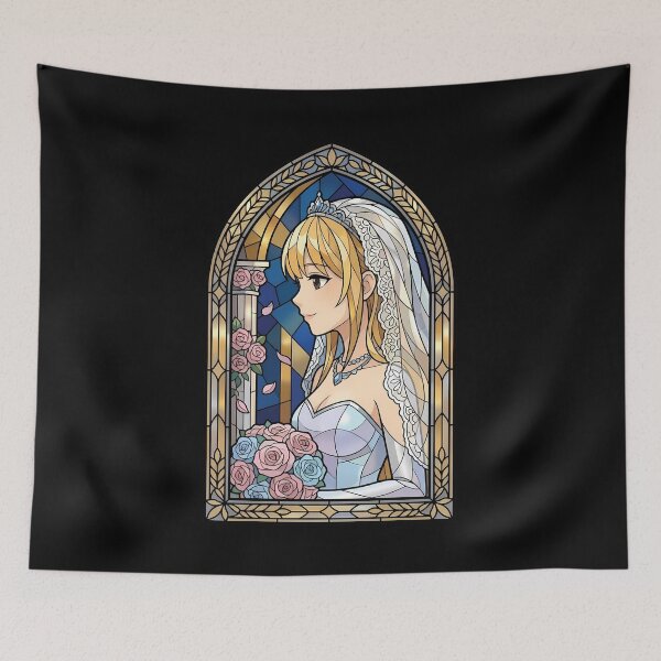 Item preview, Mahiru Shiina Angel Next Door Bridal Stained Glass Anime Girl designed and sold by mildaclairmo.