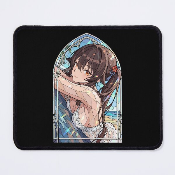 Item preview, Hu Tao Genshin Impact Beach Stained Glass Summer Smile designed and sold by mildaclairmo.