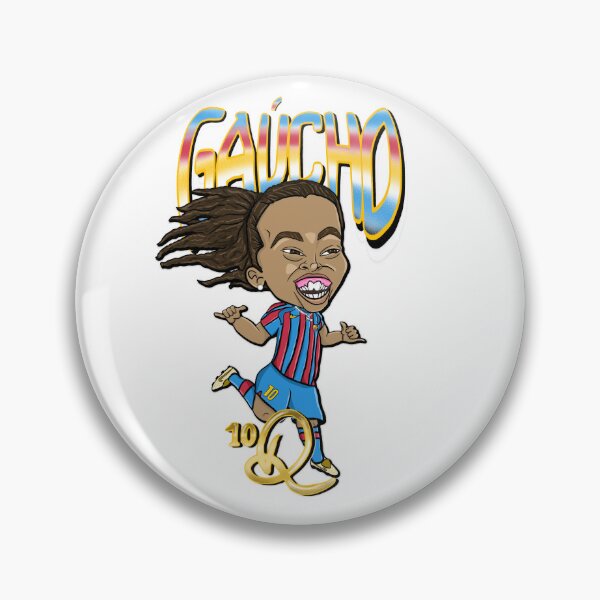 Item preview, Ronaldinho Gaúcho 10 Barcelona Caricature - Retro Football Art⁠ designed and sold by Cariomitro.