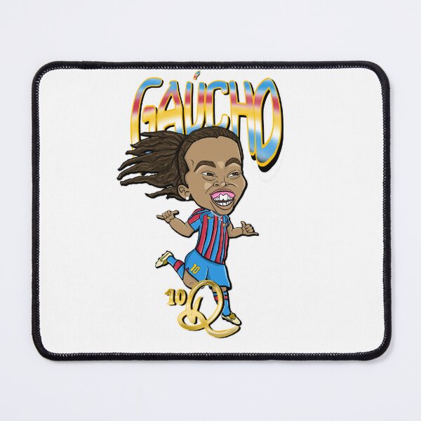 Item preview, Ronaldinho Gaúcho 10 Barcelona Caricature - Retro Football Art designed and sold by Cariomitro.