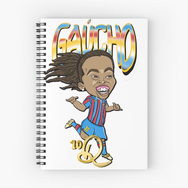 Item preview, Ronaldinho Gaúcho 10 Barcelona Caricature - Retro Football Art⁠ designed and sold by Cariomitro.