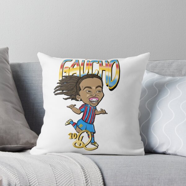 Item preview, Ronaldinho Gaúcho 10 Barcelona Caricature - Retro Football Art⁠ designed and sold by Cariomitro.