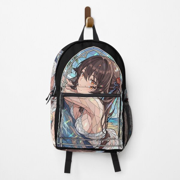 Item preview, Hu Tao Genshin Impact Beach Stained Glass Summer Smile designed and sold by mildaclairmo.