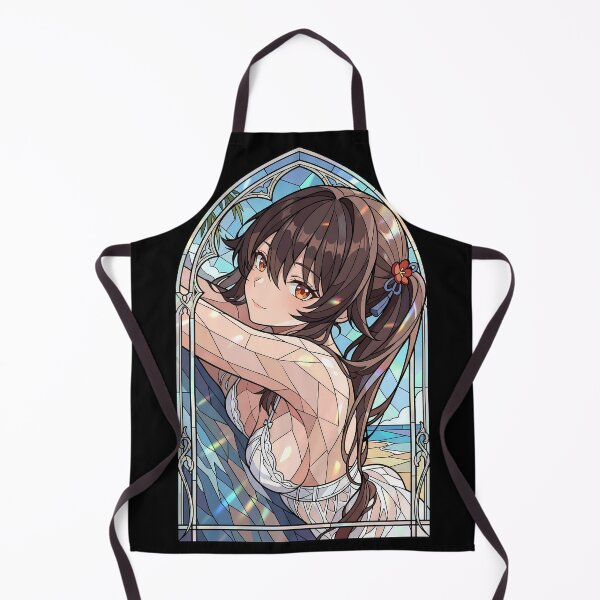 Item preview, Hu Tao Genshin Impact Beach Stained Glass Summer Smile designed and sold by mildaclairmo.