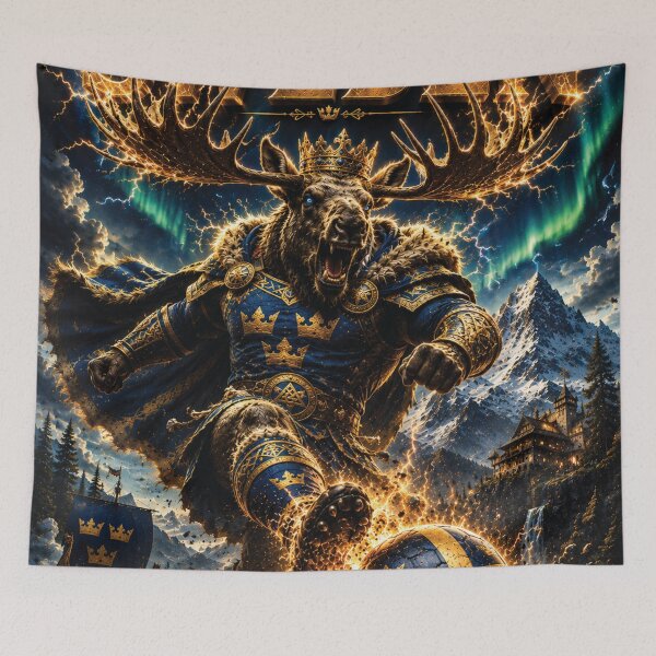 Item preview, Sweden Nordic Moose King | World Cup Warriors 2026 Fan Art designed and sold by batcoprod.