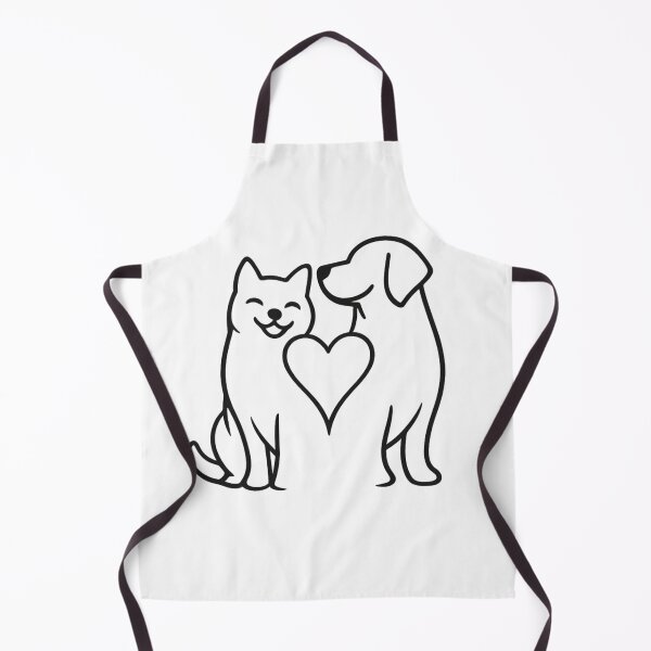 Item preview, Minimalist Cat and Dog Heart Line Art designed and sold by tineldesign.