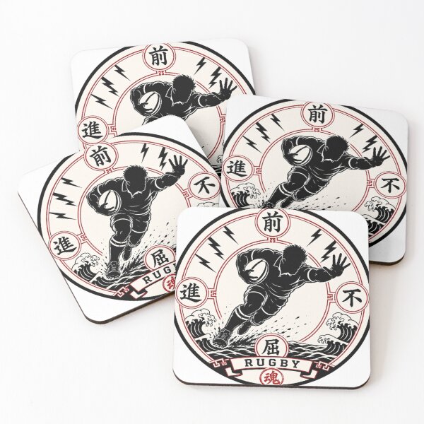 Item preview, Zenshin Fukutsu – Japanese Kamon Rugby Art designed and sold by Locker39.
