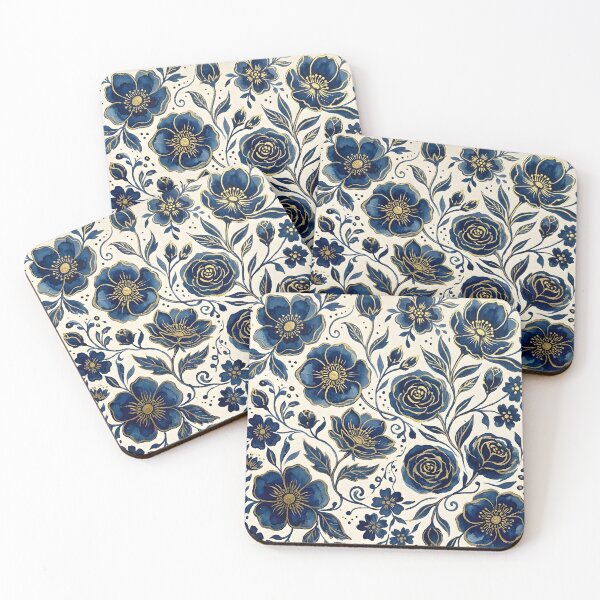 Item preview, Navy Floral  designed and sold by GraphicsClub.