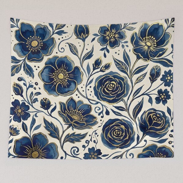 Item preview, Navy Floral  designed and sold by GraphicsClub.