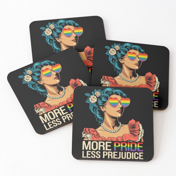 Item preview, Vintage Comic Pop Art More Pride Less Prejudice LGBTQ Rainbow Glasses designed and sold by Vermanartist.