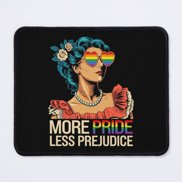 Item preview, Vintage Comic Pop Art More Pride Less Prejudice LGBTQ Rainbow Glasses designed and sold by Vermanartist.