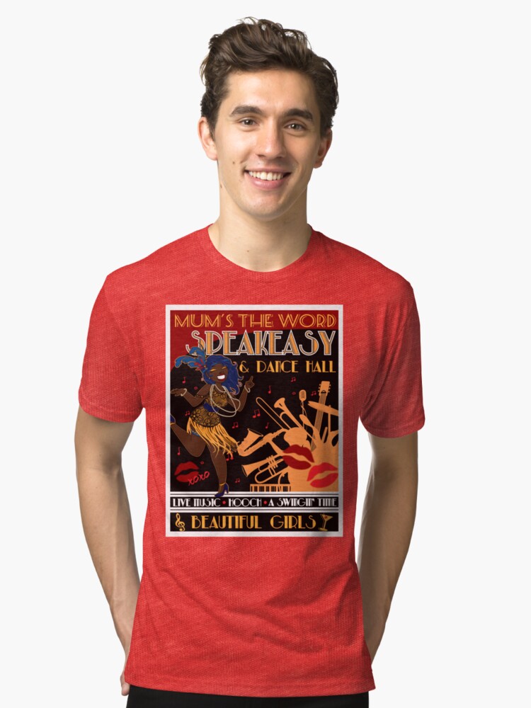 Alternate view of Deco Dance Hall 2 Tri-blend T-Shirt