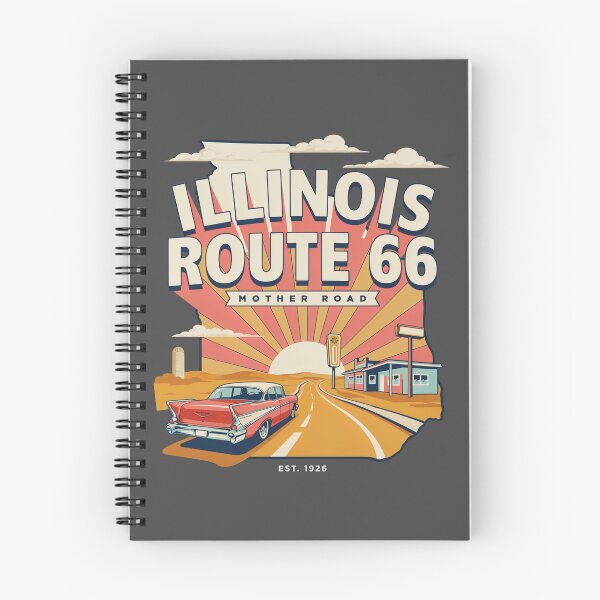 Item preview, Illinois Route 66 Mother Road – Vintage Retro Road Trip Travel Design designed and sold by ArcticFoxStudio.
