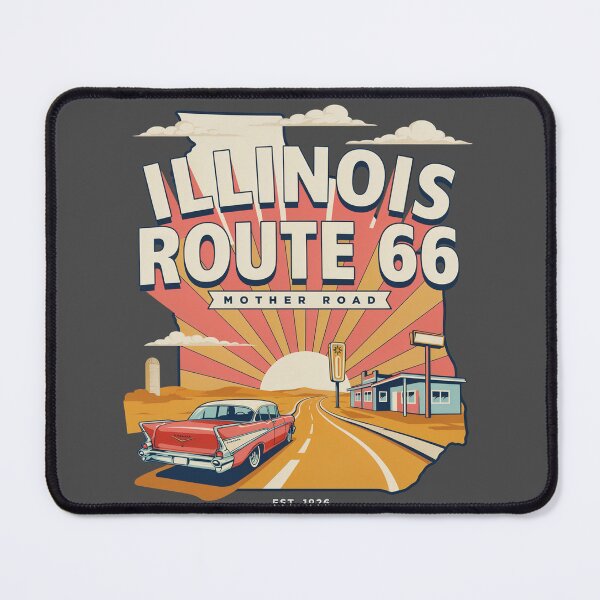 Item preview, Illinois Route 66 Mother Road – Vintage Retro Road Trip Travel Design designed and sold by ArcticFoxStudio.