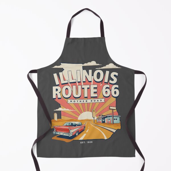 Item preview, Illinois Route 66 Mother Road – Vintage Retro Road Trip Travel Design designed and sold by ArcticFoxStudio.