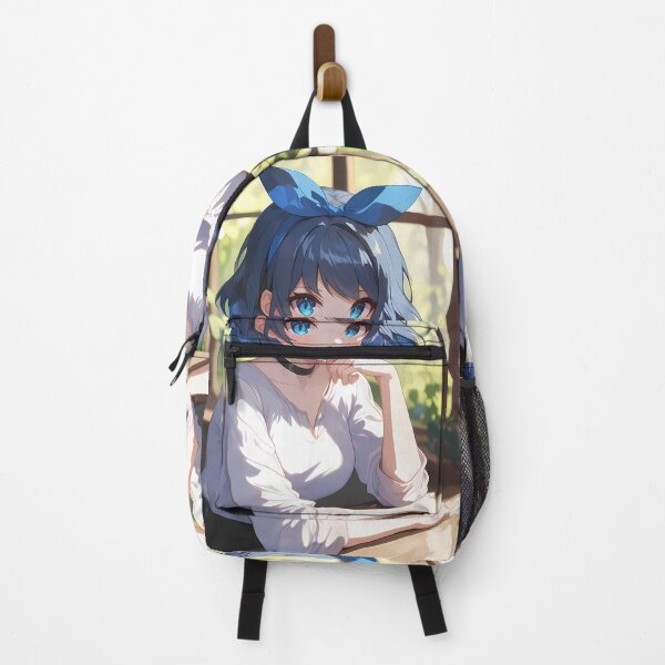 Item preview, Ruka Sarashina Rent A Girlfriend Blue Bow Cafe Mood designed and sold by earlobejerk.