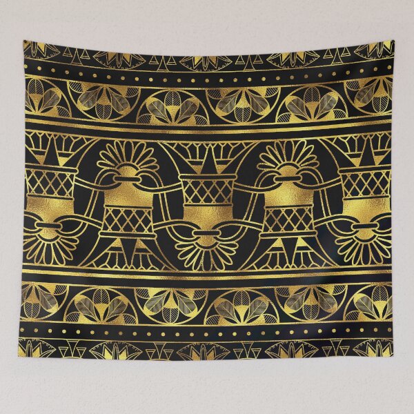 Item preview, Art Deco Egyptian-Style Golden Ombre Pattern  designed and sold by DEC02.