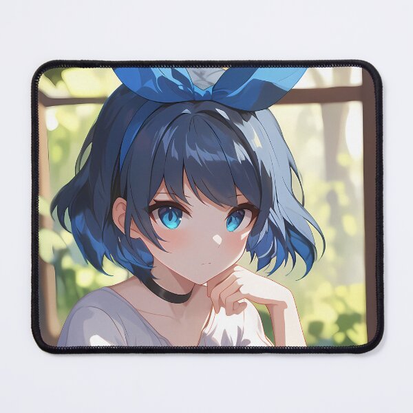 Item preview, Ruka Sarashina Rent A Girlfriend Blue Bow Cafe Mood designed and sold by earlobejerk.