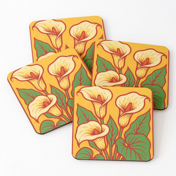 Item preview, Retro Pop Art Poster Illustration of Zantedeschia (Calla Lily) | Bold Floral Botanical Print with Elegant Curved Petals & Minimalist Color Blocking | Vintage Nature Wall Art Decor designed and sold by PaintedPixels01.