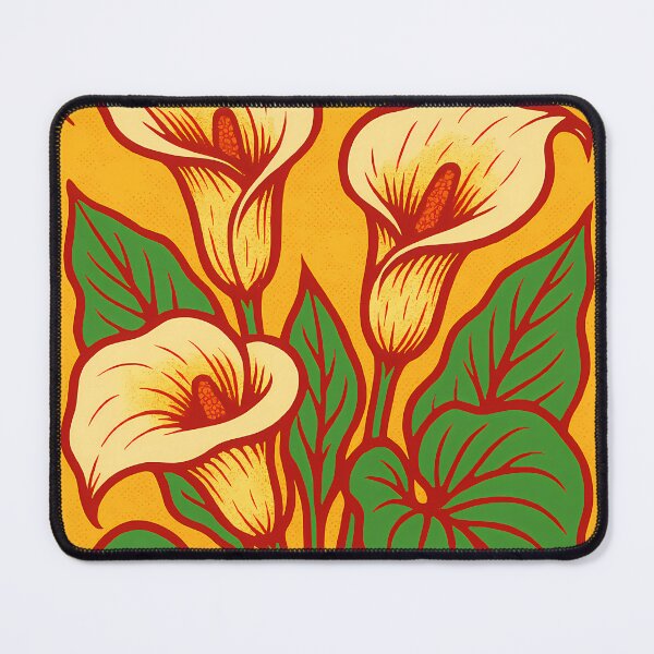 Item preview, Retro Pop Art Poster Illustration of Zantedeschia (Calla Lily) | Bold Floral Botanical Print with Elegant Curved Petals & Minimalist Color Blocking | Vintage Nature Wall Art Decor designed and sold by PaintedPixels01.