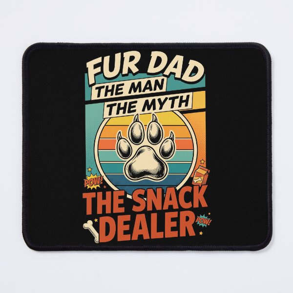 Item preview, Retro Comic Fur Dad The Man The Myth The Snack Dealer Funny Dog Father designed and sold by Vermanartist.