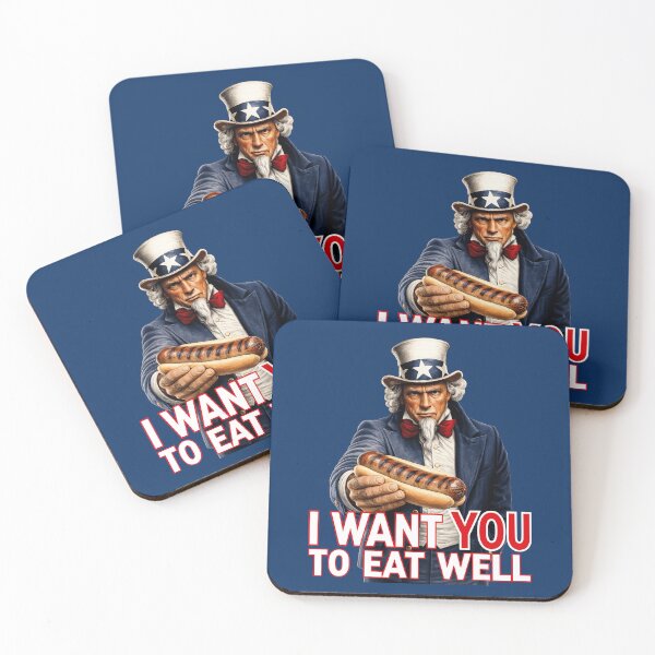 Item preview, Uncle Sam Hot Dog Patriotic BBQ Grilling Humor designed and sold by TheTrendsDesk.