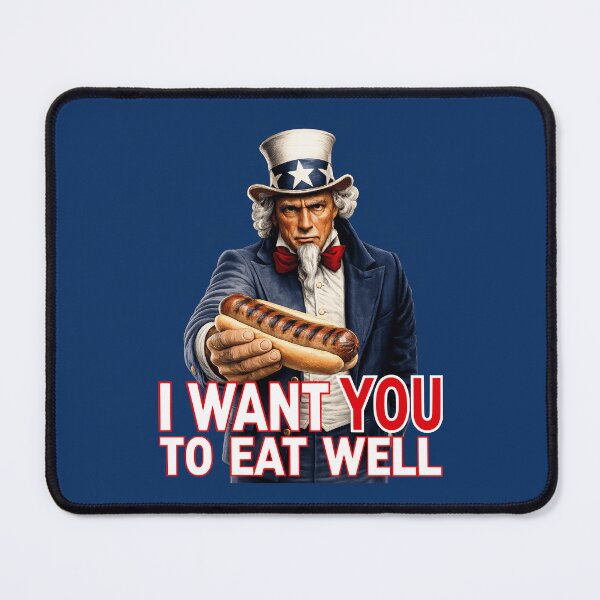 Item preview, Uncle Sam Hot Dog Patriotic BBQ Grilling Humor designed and sold by TheTrendsDesk.