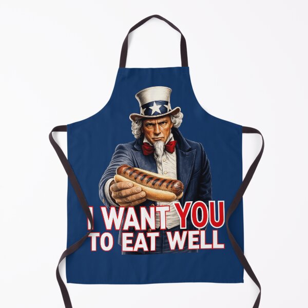 Item preview, Uncle Sam Hot Dog Patriotic BBQ Grilling Humor designed and sold by TheTrendsDesk.