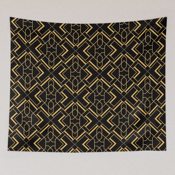 Item preview, Sleek Golden Hues And Black Art Deco Pattern designed and sold by DEC02.